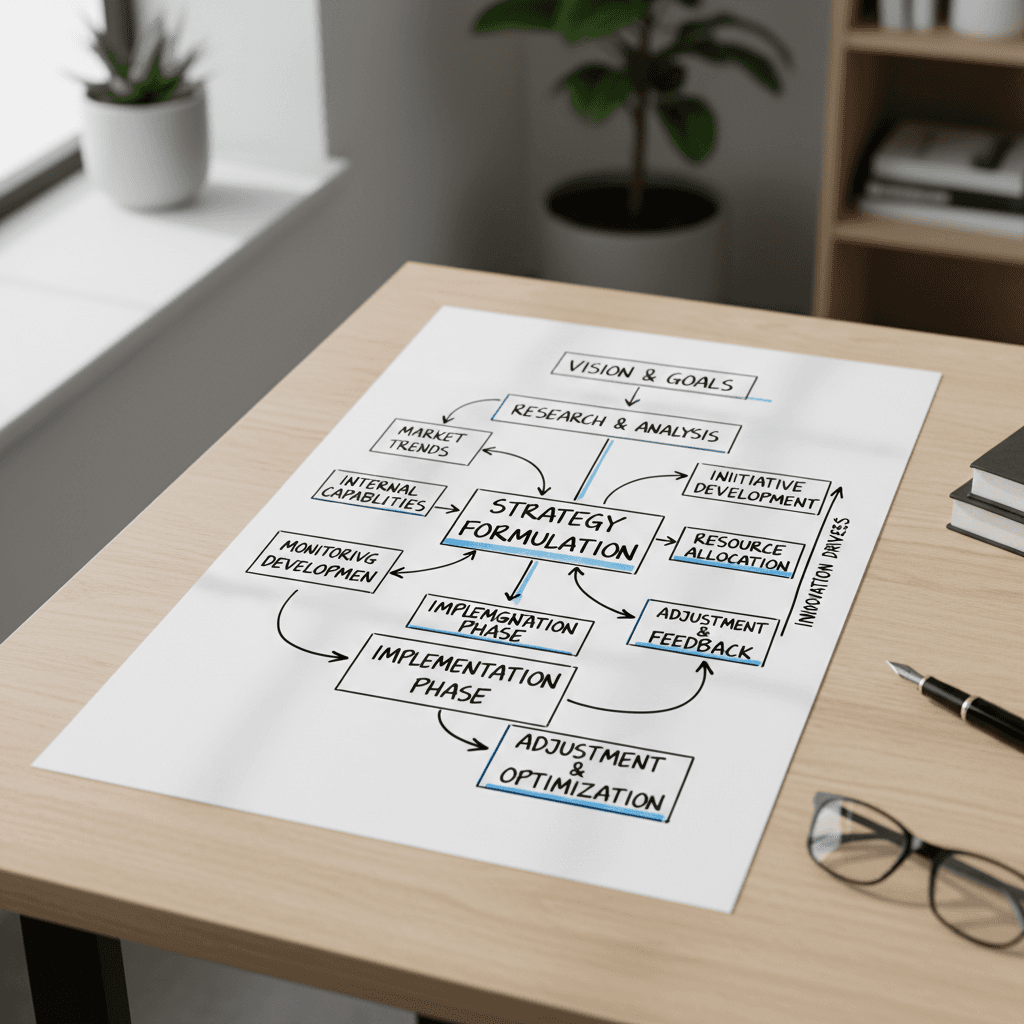 Hand-drawn SBC process flow diagram on paper